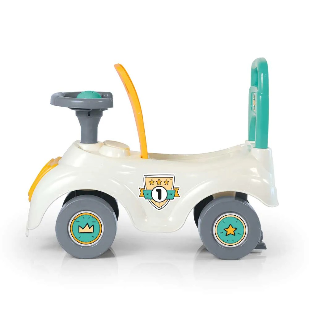 Prima mea masinuta Ride-on Dolu alb cu galben - poza 5
