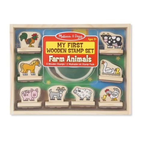 Primele mele stampile Animale de la ferma Melissa and Doug - poza 1