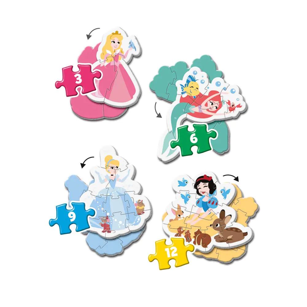 Primul meu puzzle Clementony 4 in 1 Disney Princess 20813 - poza 4
