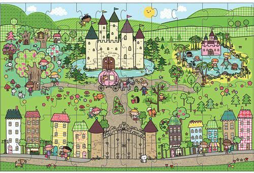 Primul meu puzzle de podea eco Tinutul Printelesor - Melissa Doug