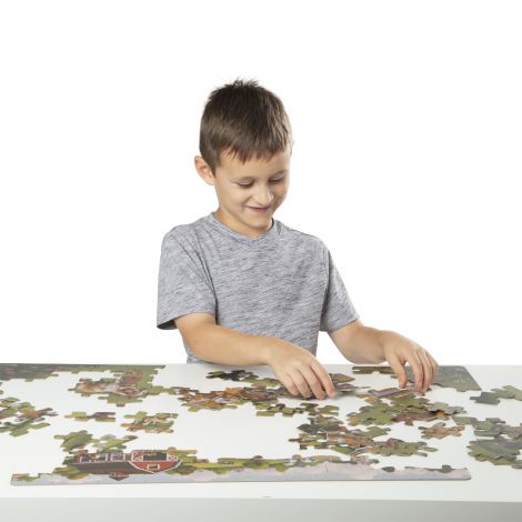 Primul meu puzzle eco din carton Calutii - Melissa & Doug - poza 2