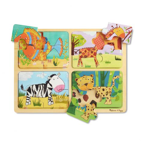 Primul meu puzzle eco din lemn Animalele - Melissa & Doug - poza 1