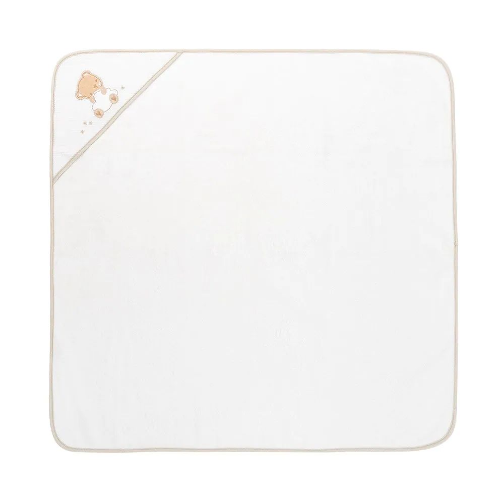 Prosop cu gluga pentru bebelusi Kikka 90 x90 cm Dream Big Bej - poza 2