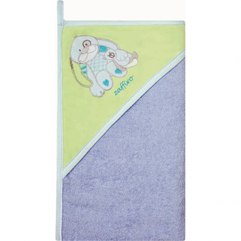 Prosop de baie cu gluga imprimeu velur 80 x 80 cm Womar Zaffiro AN-OW-01 - poza 1
