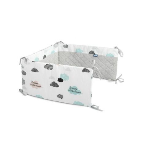 Protectie interioara de plus patut Sensillo KARO 180x30 cm Nori - poza 1