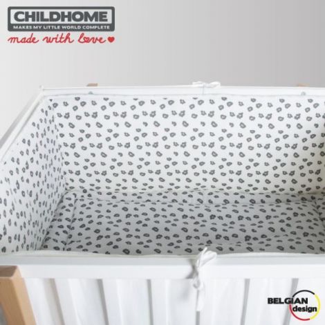Protectie patut Childhome 35x340 cm Jerse, Leopard - poza 2