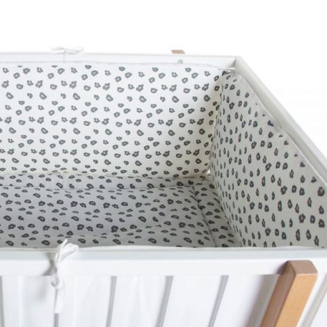 Protectie patut Childhome 35x340 cm Jerse, Leopard - poza 4