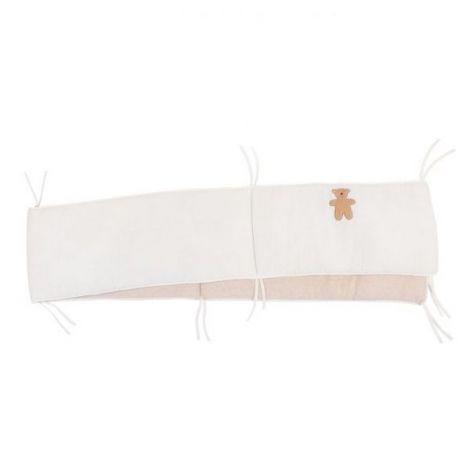 Protectie patut Childhome 35x340 cm, Jerse Muselina Teddy - poza 1