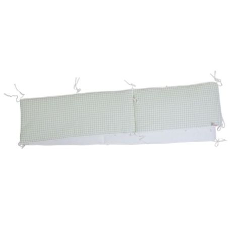 Protectie patut Childhome 35x340 cm Jerse Muselina Verde - poza 1