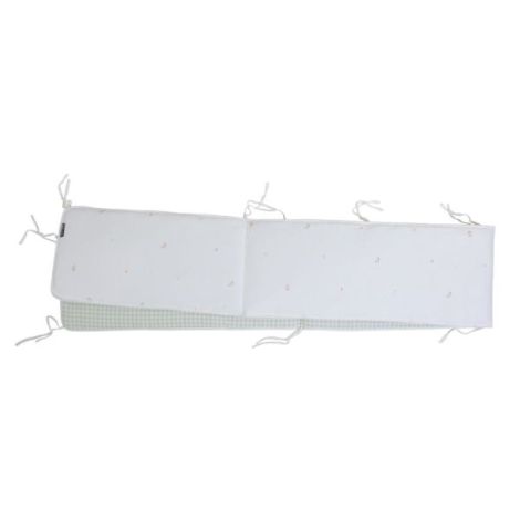 Protectie patut Childhome 35x340 cm Jerse Muselina Verde - poza 2