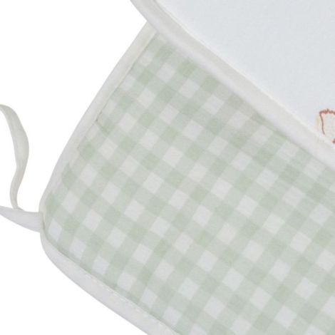 Protectie patut Childhome 35x340 cm Jerse Muselina Verde - poza 3