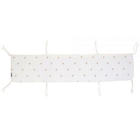 Protectie patut Childhome Jerse Muselina 35x170 cm, Inimioare - poza 1