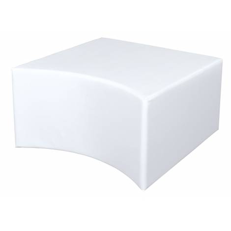 Puf alb concav 34 cm
