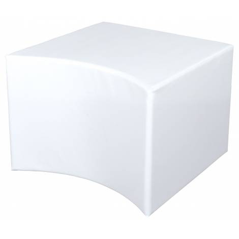 Puf alb concav 44 cm