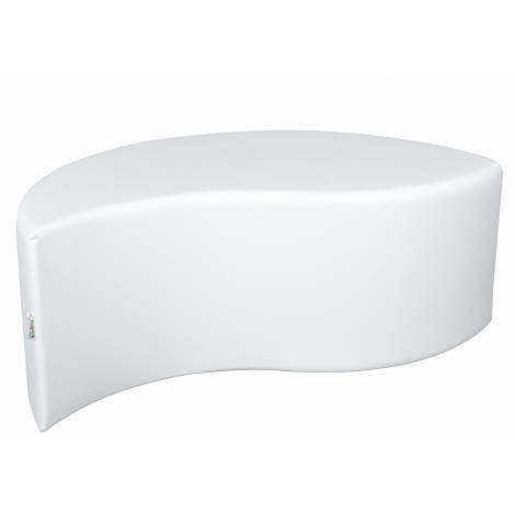 Puf alb Frunza 44 cm