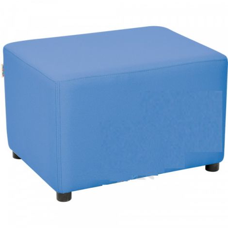 Puf Blocco single albastru