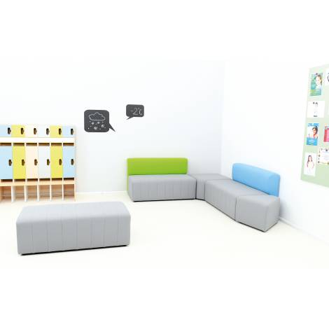 Puf coltar pentru gradinita gri Modern ignifug - poza 3