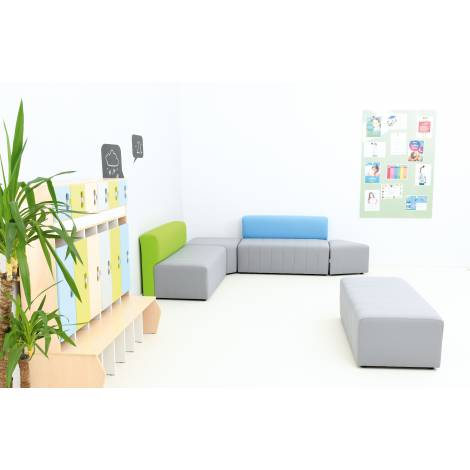 Puf coltar pentru gradinita gri Modern ignifug - poza 4