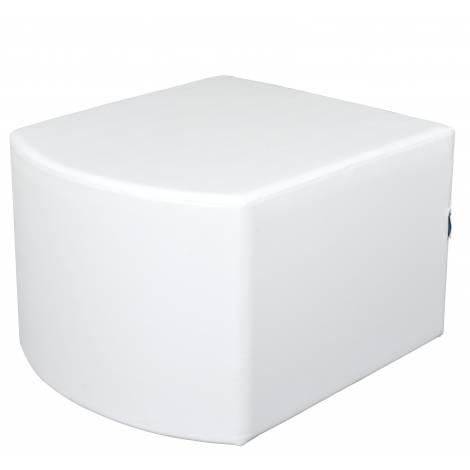 Puf convex alb 44 cm