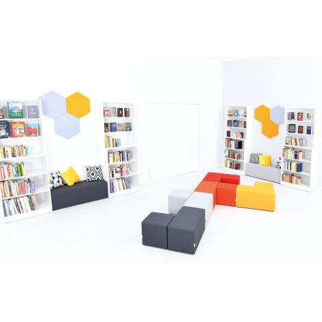 Puf ignifug Inflamea single orange - poza 5