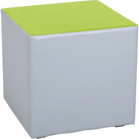 Puf mic gri-verde lime