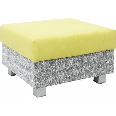 Puf patrat mare gri-verde