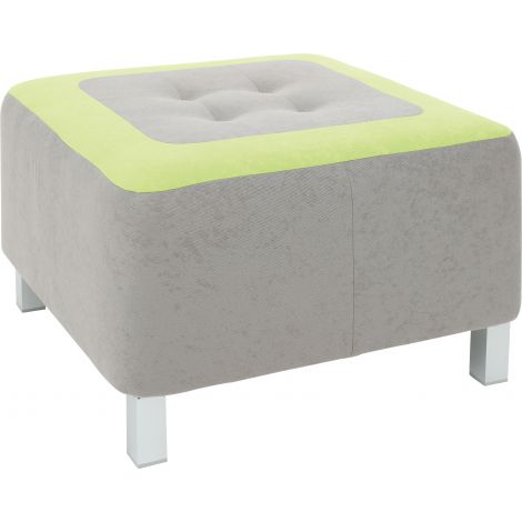 Puf patrat Premium gri-verde lime - poza 1