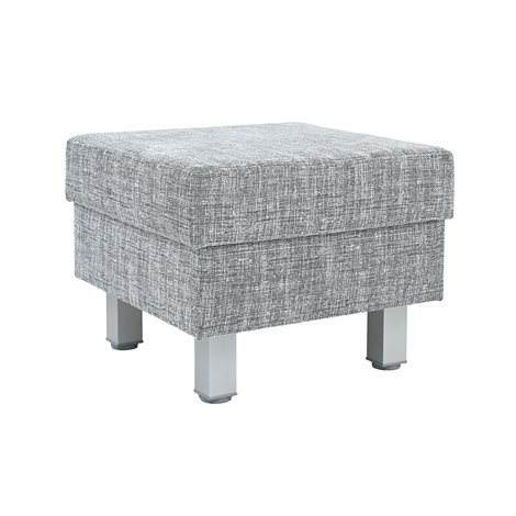 Puf patrat Relax gri, 65x65 cm, sezut 40 cm H, sala asteptare - poza 1