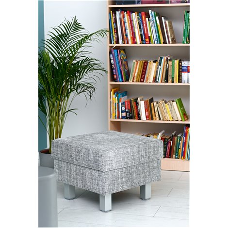 Puf patrat Relax gri, 65x65 cm, sezut 40 cm H, sala asteptare - poza 3