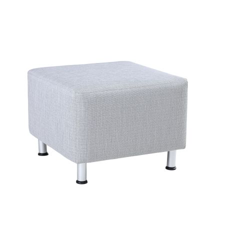 Puf patrat sala de asteptare Wave, 55 x 55 cm, sezut 46 cm H, gri, rezistent la foc si murdarie - poza 1