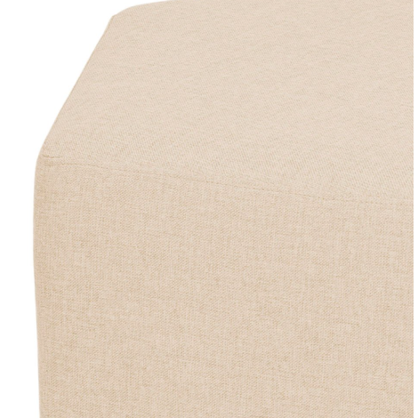 Puf pentru sala de asteptare, relaxare Star Bej, 90 x 60 x 44 cm, rezistent la foc - poza 2