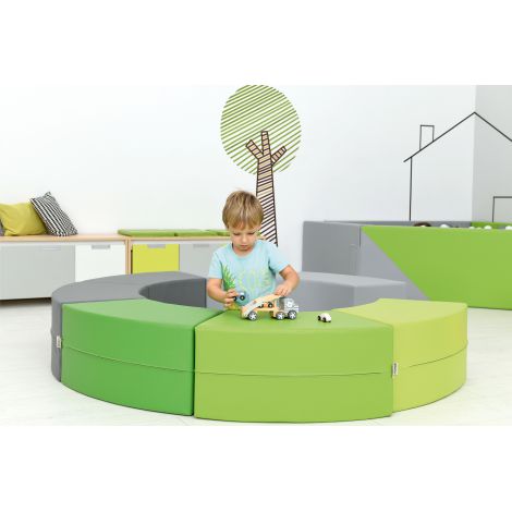 Puf Quadro Paolo scurt verde deschis - poza 5