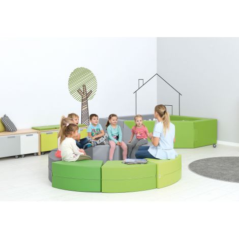 Puf Quadro Paolo scurt verde luminos - poza 5