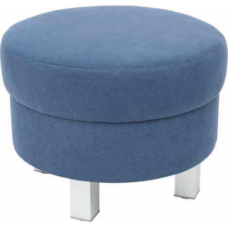 Puf rotund albastru Navy - poza 1