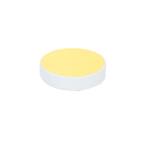 Puf rotund din spuma Drops galben deschis, 30 cm diam, 8 cm grosime, cresa si gradinita - poza 1
