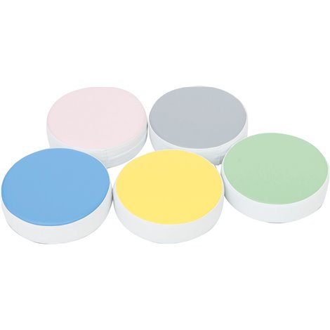 Puf rotund din spuma Drops galben deschis, 30 cm diam, 8 cm grosime, cresa si gradinita - poza 2