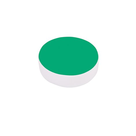 Puf rotund din spuma Drops verde, 30 cm diam, 8 cm grosime, cresa si gradinita