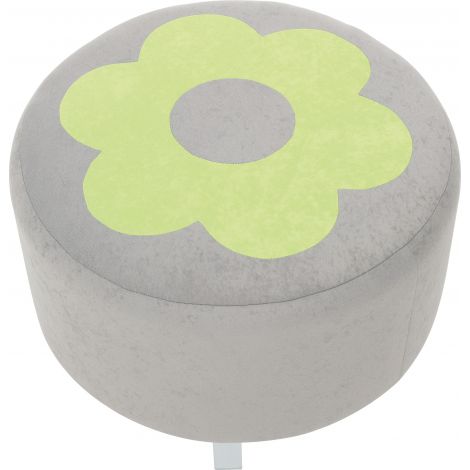 Puf rotund Premium gri-verde lime - poza 2
