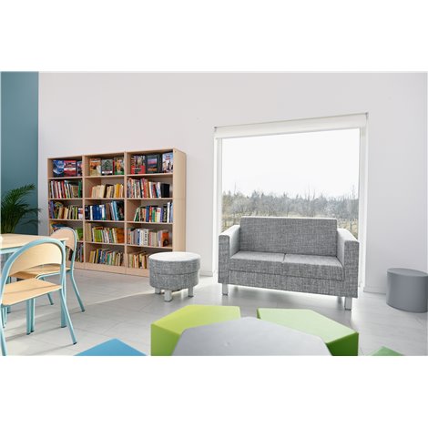 Puf rotund Relax gri, diam 61 cm, sezut 40 cm H, sala asteptare - poza 3
