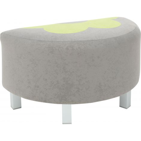 Puf semirotund Premium gri-verde lime - poza 1