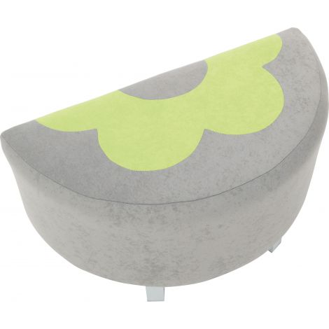 Puf semirotund Premium gri-verde lime - poza 2