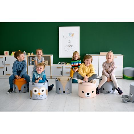 Puf taburet cu elemente decorative Soricel, cresa si gradinita - poza 2