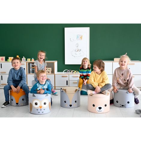 Puf taburet cu elemente decorative Soricel, cresa si gradinita - poza 3