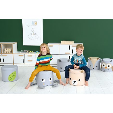 Puf taburet cu elemente decorative Ursuletul Teddy, cresa si gradinita - poza 4