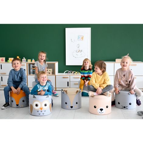 Puf taburet cu elemente decorative Vulpe, cresa si gradinita - poza 3