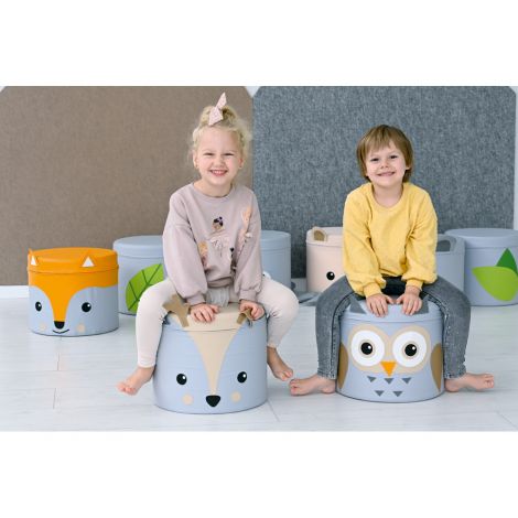 Puf taburet cu elemente decorative Vulpe, cresa si gradinita - poza 5