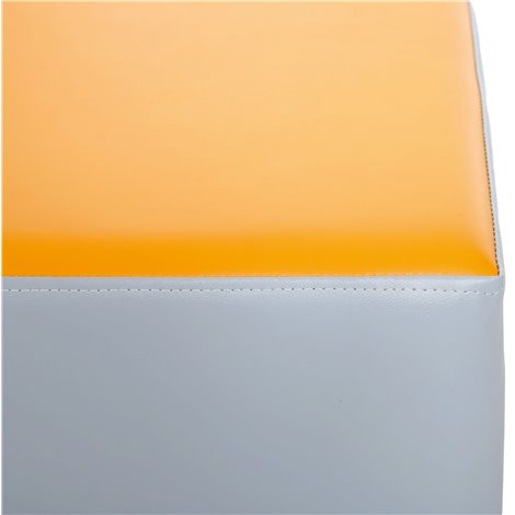 Puf taburet mare bicolor gri-orange, 120 x 40 x 40 cm, vestiar gradinita - poza 4