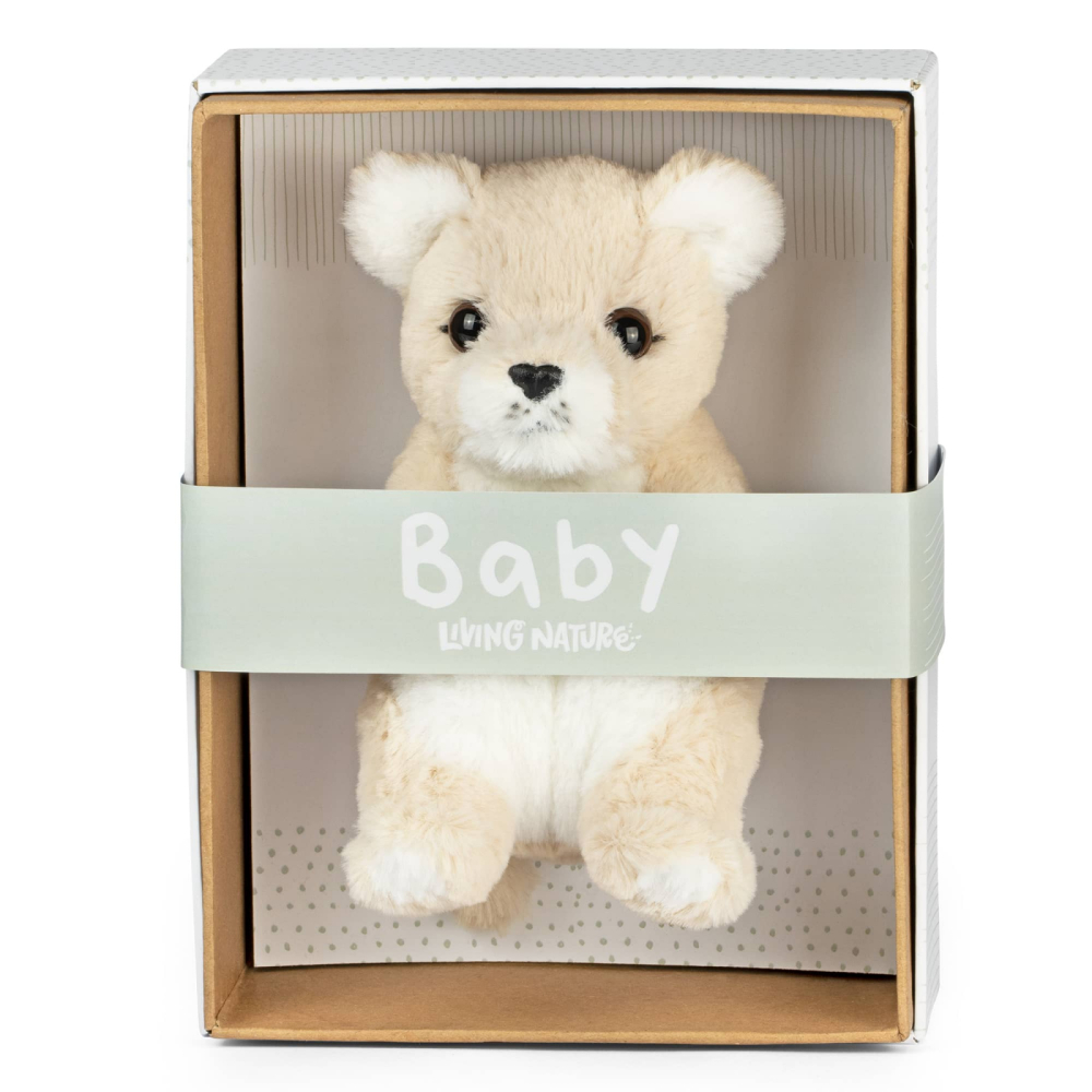 Pui de Leu Bebelus de plus 17 cm in cutie , Living Nature