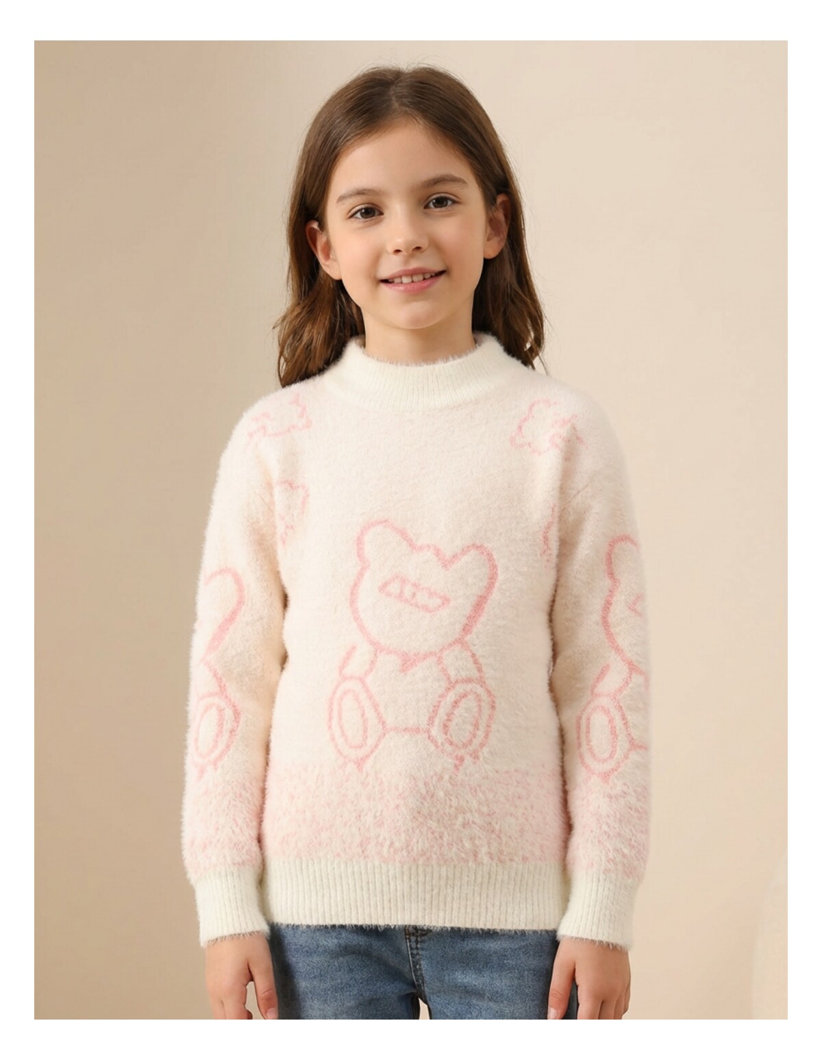 Pulover Mohair Kiara, ecru