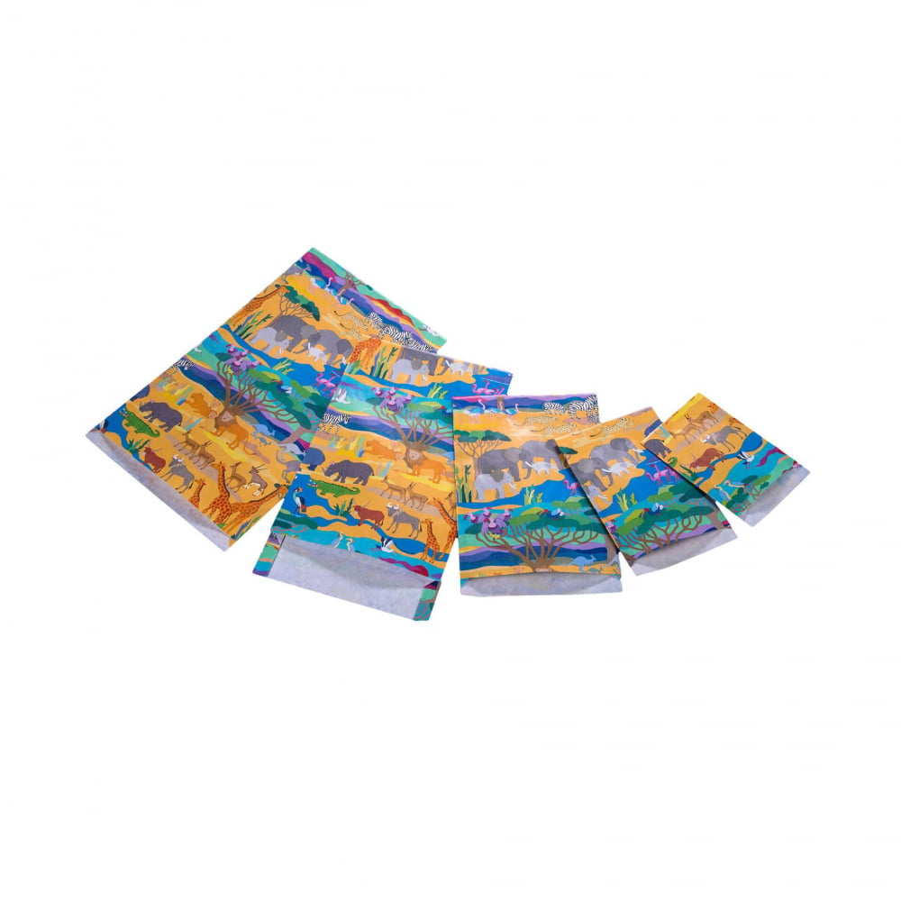 Punga cadou din hartie cu inchidere tipplic - Safari ,23x33x 4+6cm
